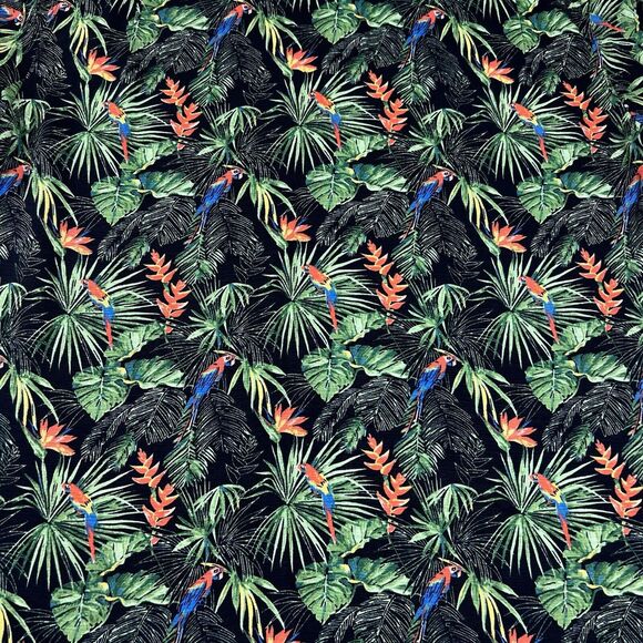 Cubavera Hawaiian Camp Shirt Men's S Button Up Tropical Allover Parrot - Picture 4 of 17